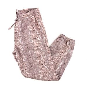 Anthropologie snakeskin joggers